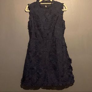 JCrew Navy Blue Floral Lace Embellished Dress